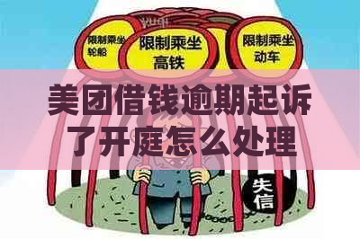 美团借钱逾期起诉了开庭怎么处理