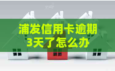 浦发信用卡逾期3天了怎么办