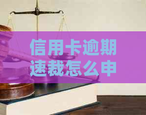 信用卡逾期速裁怎么申请