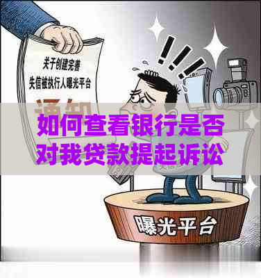 如何查看银行是否对我贷款提起诉讼