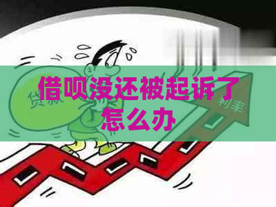 借呗没还被起诉了怎么办