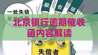 北京银行逾期函内容解读