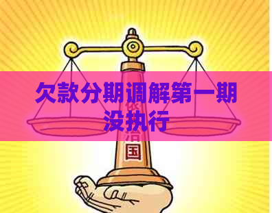 欠款分期调解之一期没执行