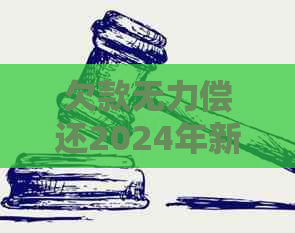 欠款无力偿还2024年新规解读