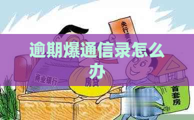 逾期爆通信录怎么办