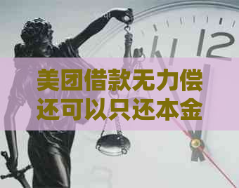 美团借款无力偿还可以只还本金嘛