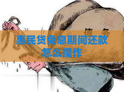 惠民贷免息期间还款怎么操作