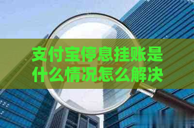 支付宝停息挂账是什么情况怎么解决