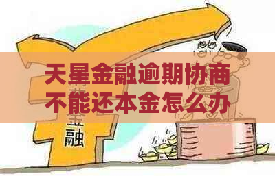 天星金融逾期协商不能还本金怎么办