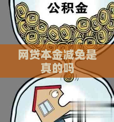 网贷本金减免是真的吗