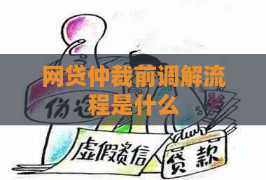 网贷仲裁前调解流程是什么