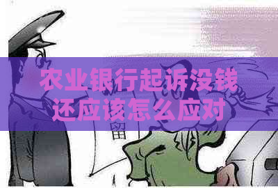 农业银行起诉没钱还应该怎么应对