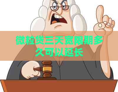 微粒贷三天宽限期多久可以延长