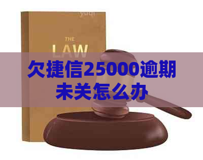 欠捷信25000逾期未关怎么办