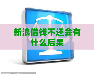 新浪借钱不还会有什么后果