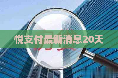 悦支付最新消息20天