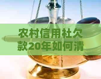 农村信用社欠款20年如何清偿