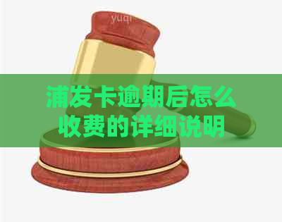 浦发卡逾期后怎么收费的详细说明