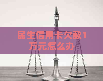 民生信用卡欠款1万元怎么办