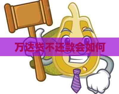 万达贷不还款会如何