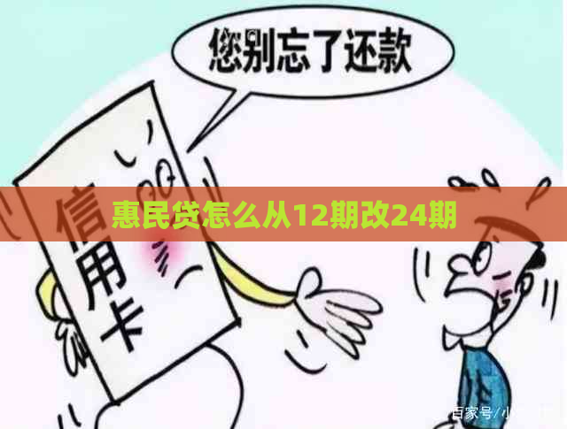 惠民贷怎么从12期改24期