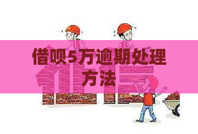 借呗5万逾期处理方法