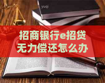 招商银行e招贷无力偿还怎么办