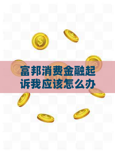 富邦消费金融起诉我应该怎么办