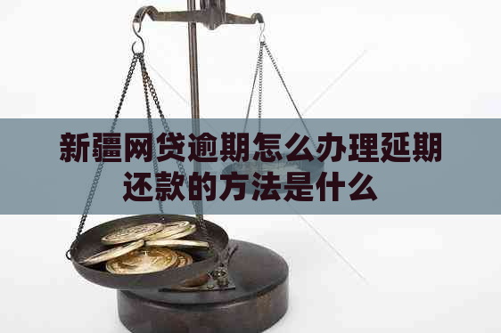 新疆网贷逾期怎么办理延期还款的方法是什么