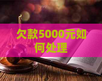 欠款5000元如何处理