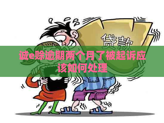 诚e赊逾期两个月了被起诉应该如何处理