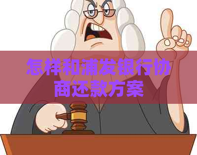 怎样和浦发银行协商还款方案