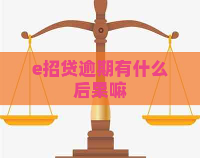 e招贷逾期有什么后果嘛