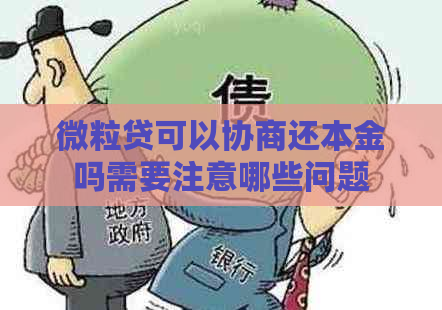 微粒贷可以协商还本金吗需要注意哪些问题