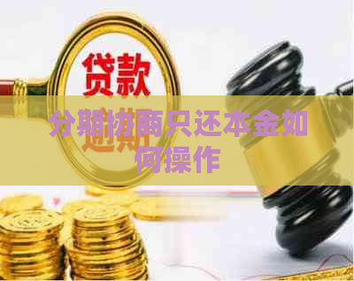 分期协商只还本金如何操作