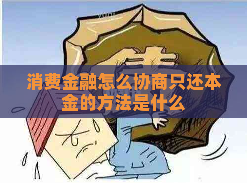 消费金融怎么协商只还本金的方法是什么