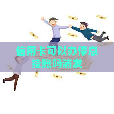 信用卡可以办停息挂账吗浦发