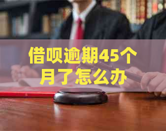 借呗逾期45个月了怎么办