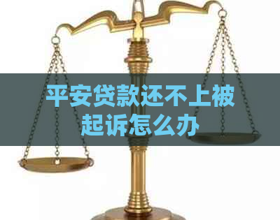 平安贷款还不上被起诉怎么办