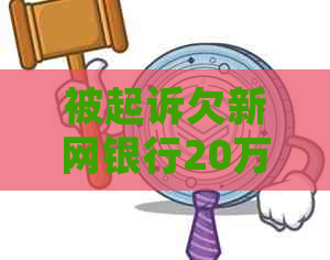 被起诉欠新网银行20万