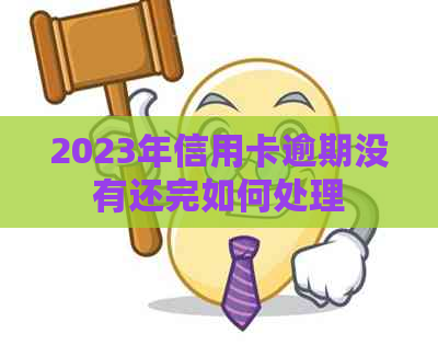 2023年信用卡逾期没有还完如何处理