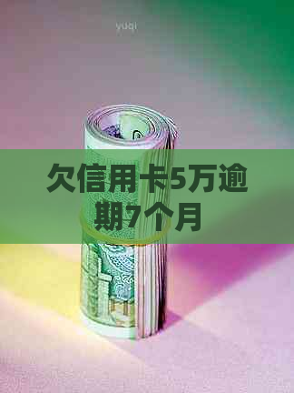 欠信用卡5万逾期7个月