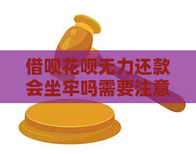 借呗花呗无力还款会坐牢吗需要注意哪些问题