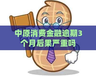 中原消费金融逾期3个月后果严重吗