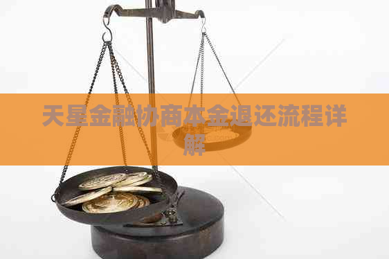 天星金融协商本金退还流程详解