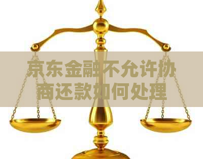 京东金融不允许协商还款如何处理