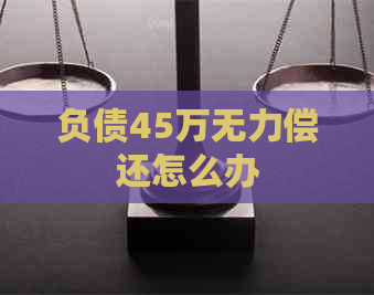 负债45万无力偿还怎么办