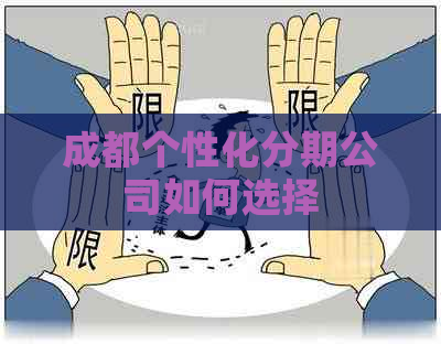 成都个性化分期公司如何选择