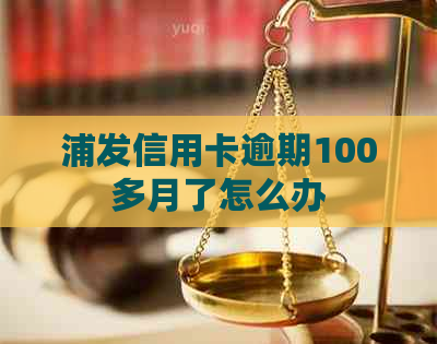 浦发信用卡逾期100多月了怎么办