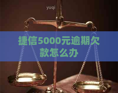 捷信5000元逾期欠款怎么办